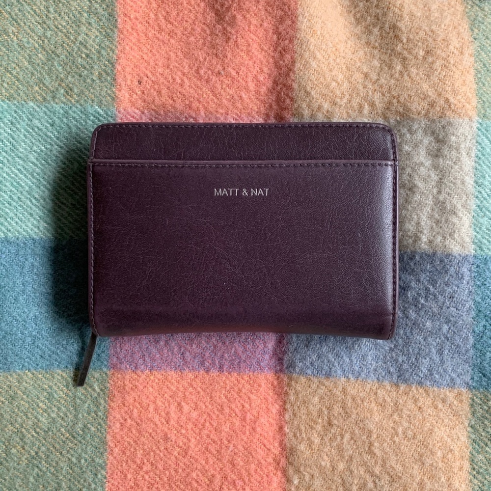 SOLD *FREE with purchase* Matt & Nat vegan leather purple wallet